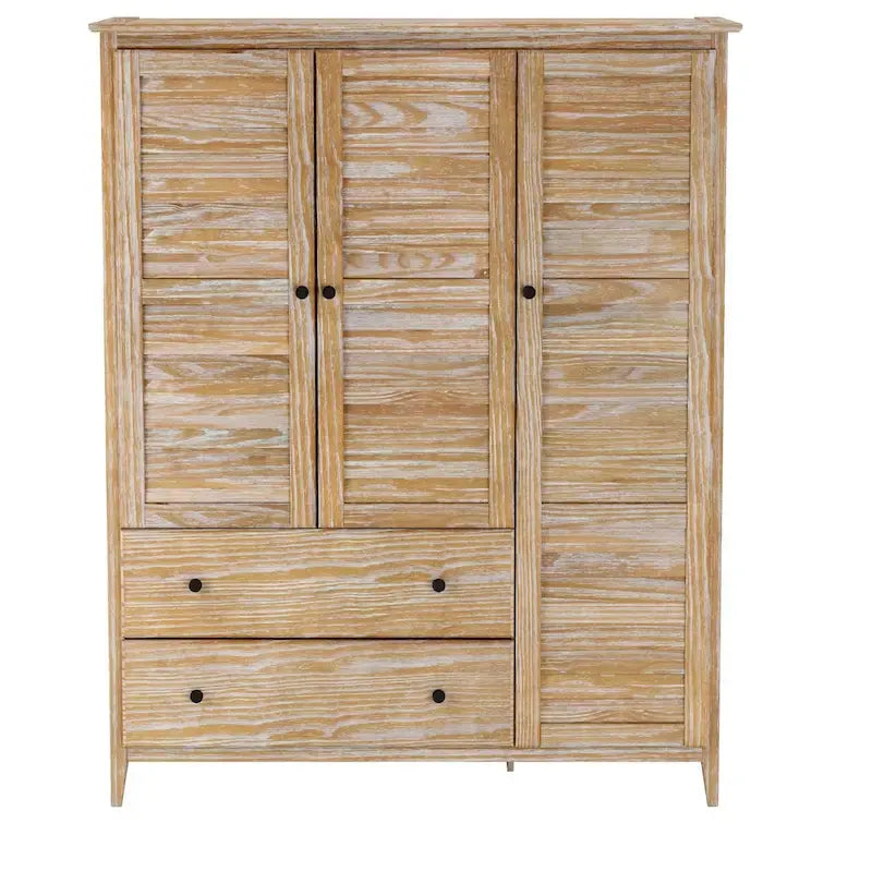 Armoire 3 portes en bois massif