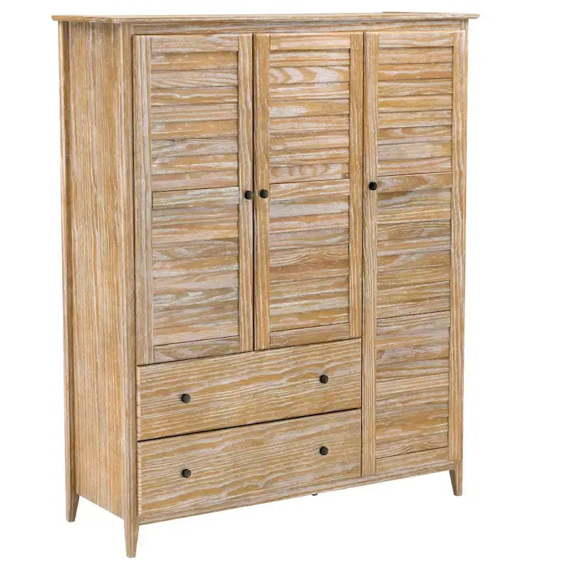 Armoire 3 portes en bois massif