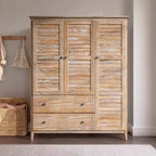Armoire 3 portes en bois massif