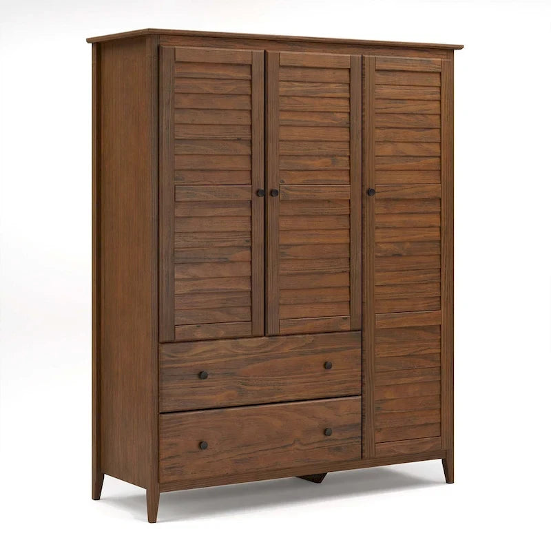 Armoire 3 portes en bois massif