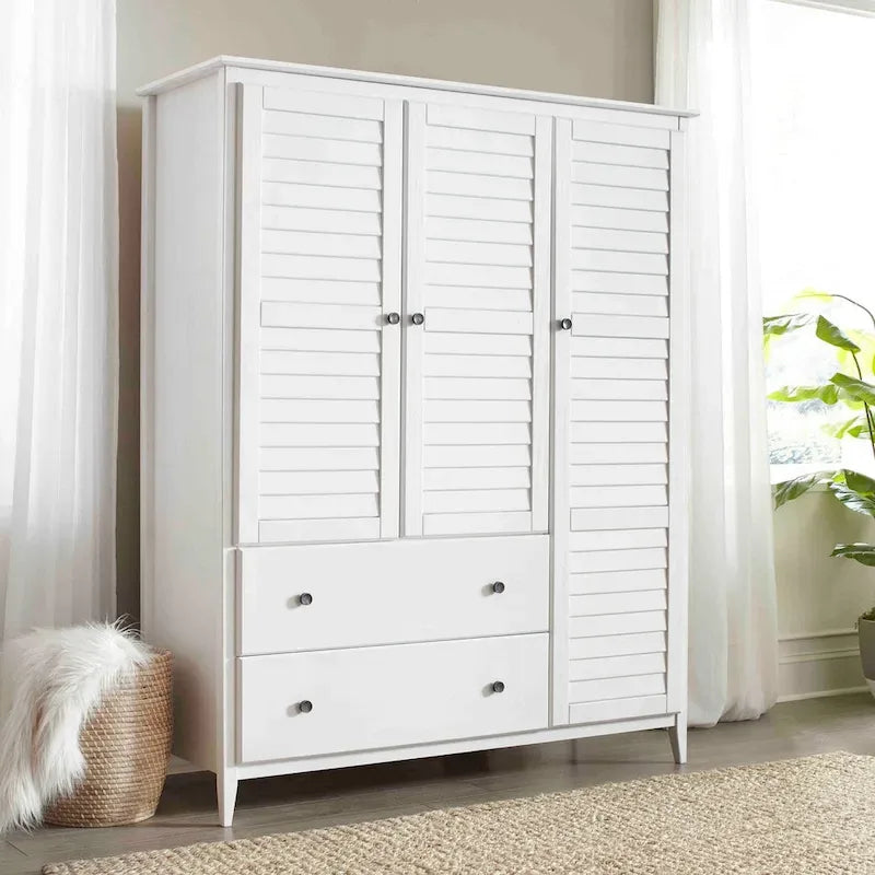 Armoire 3 portes en bois massif