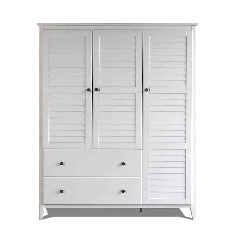 Armoire 3 portes en bois massif