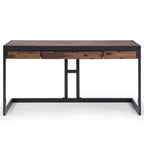 Bureau industriel en bois d'acacia massif