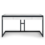 Bureau industriel en bois d'acacia massif