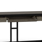 Bureau industriel en bois d'acacia massif