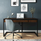 Bureau industriel en bois d'acacia massif