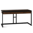 Bureau industriel en bois d'acacia massif