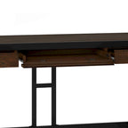 Bureau industriel en bois d'acacia massif
