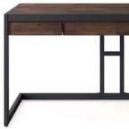 Bureau industriel en bois d'acacia massif
