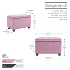 Banc de rangement pliant en tissu
