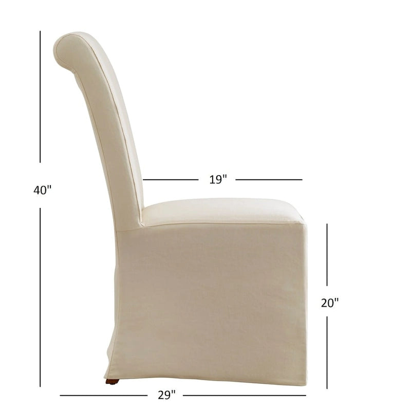 Chaise Parsons déhoussable à dossier roulé