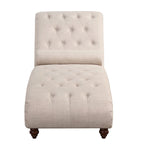 Chaise longue moderne en velours sans accoudoirs avec 1 coussin cylindrique