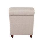 Chaise longue moderne en velours sans accoudoirs avec 1 coussin cylindrique