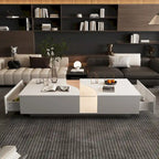 Table basse contemporaine blanche Storage Masterpiece avec bordure LED colorée - 55.1W