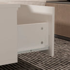 Table basse contemporaine blanche Storage Masterpiece avec bordure LED colorée - 55.1W