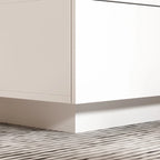 Table basse contemporaine blanche Storage Masterpiece avec bordure LED colorée - 55.1W