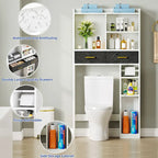 Meuble WC avec tiroirs et étagères
