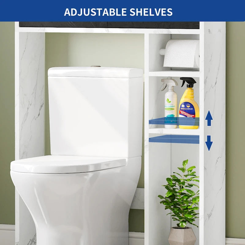Meuble WC avec tiroirs et étagères