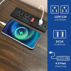 Table d'appoint de ferme avec station de recharge et rangement USB