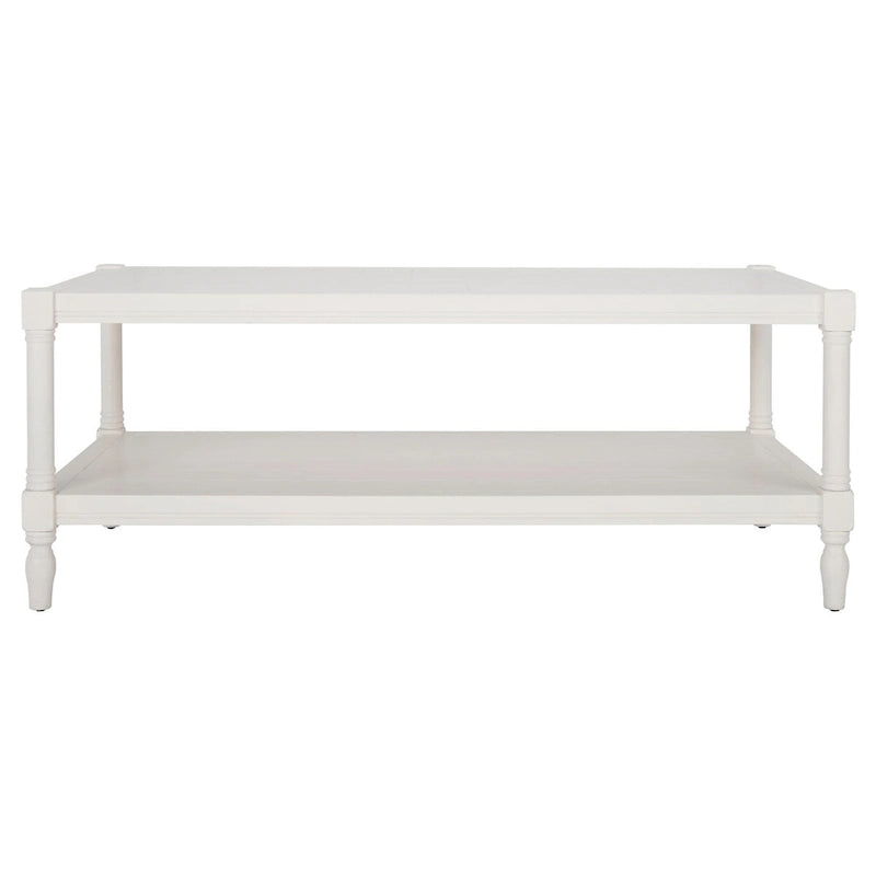 SAFAVIEH Eudora Table Basse Blanche - 47.2 x 23.6 x 18.9 - 47Lx24Px19H