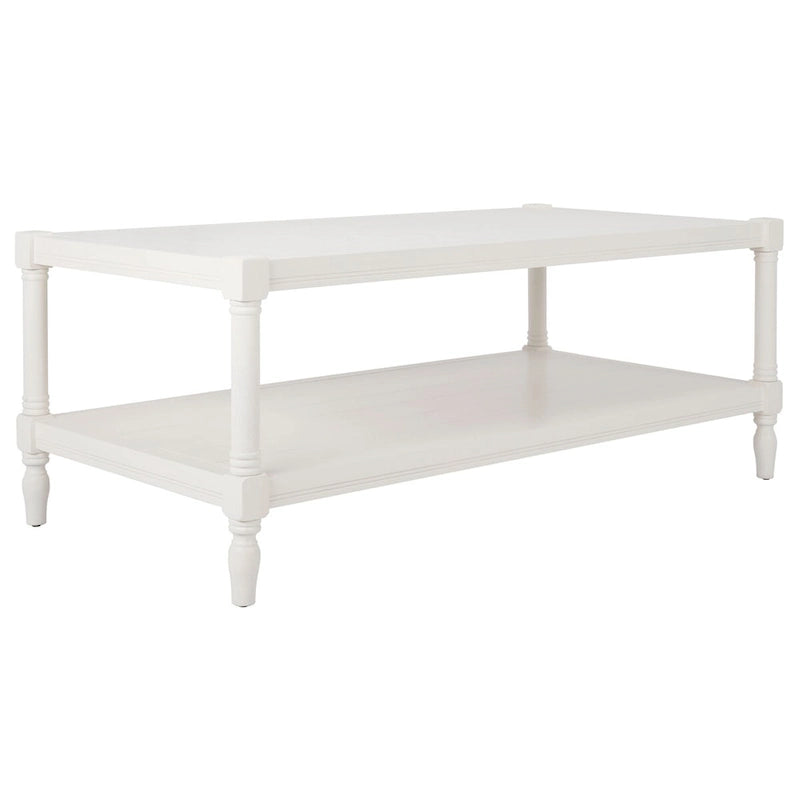 SAFAVIEH Eudora Table Basse Blanche - 47.2 x 23.6 x 18.9 - 47Lx24Px19H