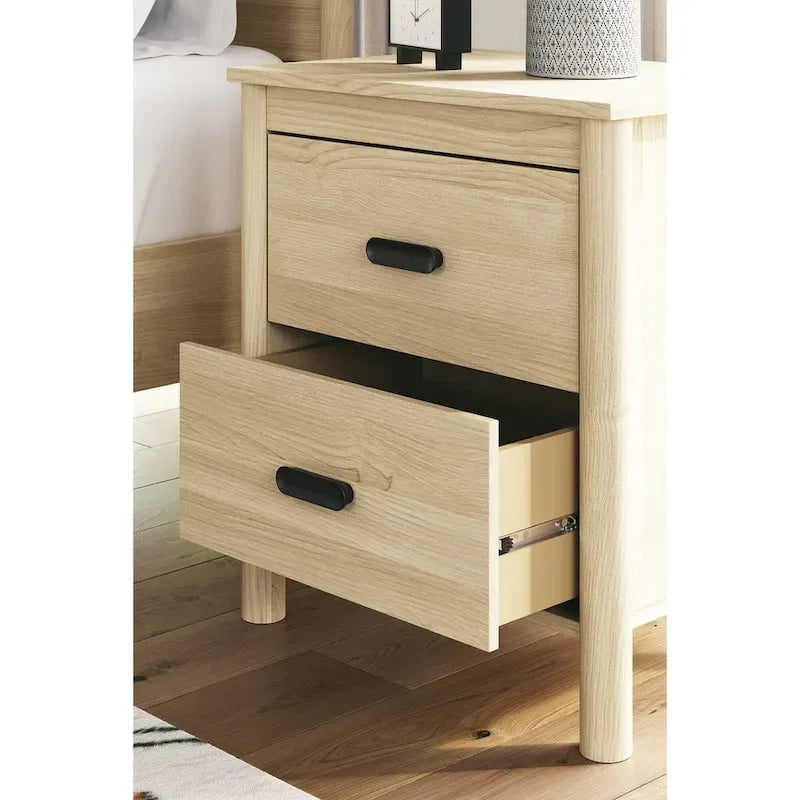 Tête de lit, commode et table de chevet Cabinella couleur Havane