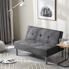 Mini-futon gris acier