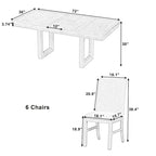 Table à manger extensible traditionnelle en bois de 72 pouces