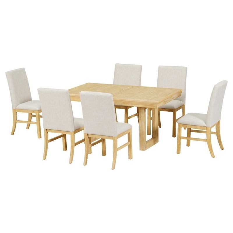 Table à manger extensible traditionnelle en bois de 72 pouces