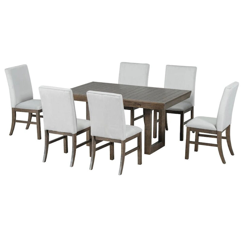 Table à manger extensible traditionnelle en bois de 72 pouces