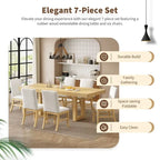 Table à manger extensible traditionnelle en bois de 72 pouces