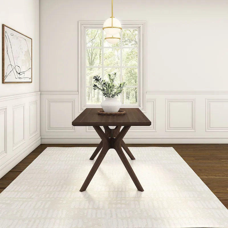 Table à manger rectangulaire pieds croisés