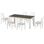 Table de salle à manger en bois avec rallonge de 12 feuilles