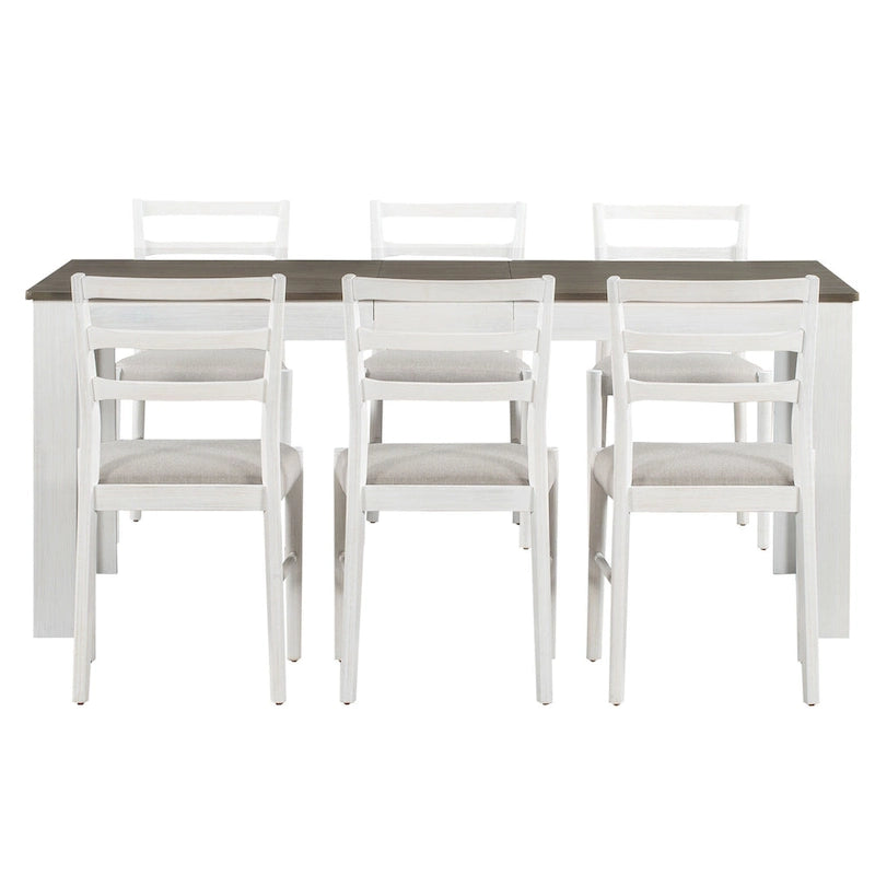 Table de salle à manger en bois avec rallonge de 12 feuilles