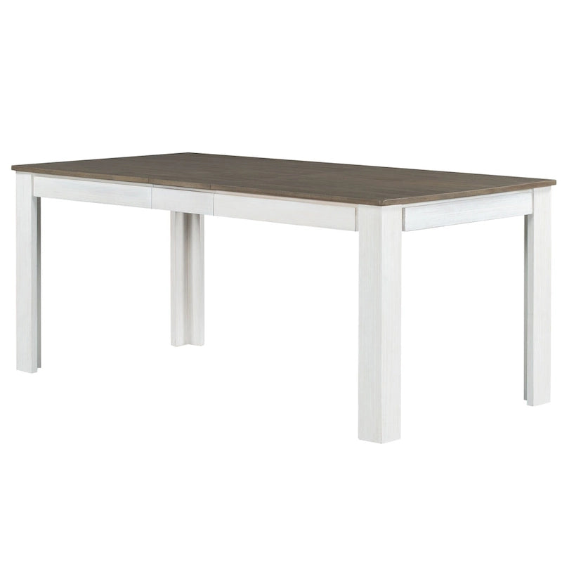 Table de salle à manger en bois avec rallonge de 12 feuilles