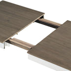 Table de salle à manger en bois avec rallonge de 12 feuilles