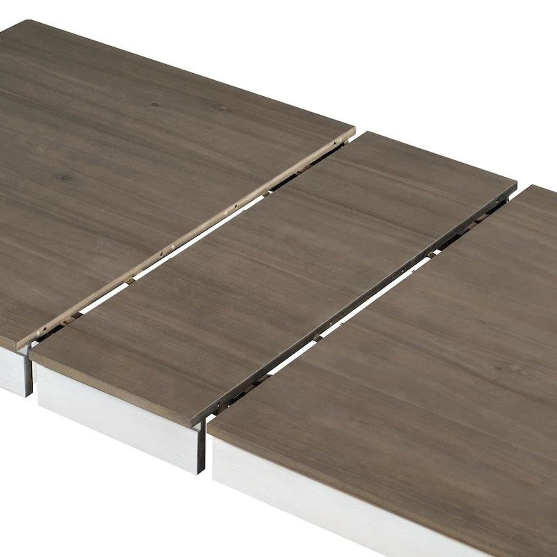Table de salle à manger en bois avec rallonge de 12 feuilles