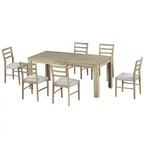 Table de salle à manger en bois avec rallonge de 12 feuilles