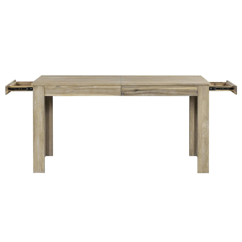 Table de salle à manger en bois avec rallonge de 12 feuilles