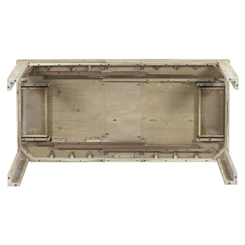 Table de salle à manger en bois avec rallonge de 12 feuilles