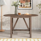 Table à manger en bois hauteur comptoir avec rallonge à rabat et chaises rembourrées