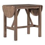 Table à manger en bois hauteur comptoir avec rallonge à rabat et chaises rembourrées