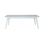 Table à manger rectangulaire blanche et noire