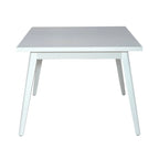 Table à manger rectangulaire blanche et noire
