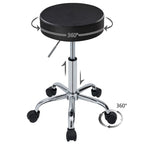 Tabouret roulant de salon/spa en similicuir sans dossier
