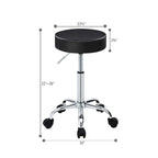 Tabouret roulant de salon/spa en similicuir sans dossier