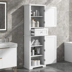 Meuble de Rangement Haut de Salle de Bain avec Tiroir et Étagère Réglable