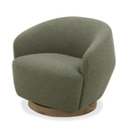 Fauteuil d'appoint pivotant en tissu de chanvre moderne