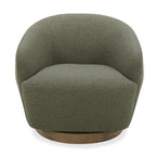 Fauteuil d'appoint pivotant en tissu de chanvre moderne