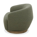Fauteuil d'appoint pivotant en tissu de chanvre moderne